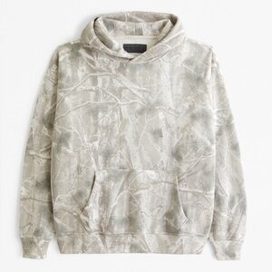 New abercrombie Essiential popover hoodie camo light! Size Large Long!